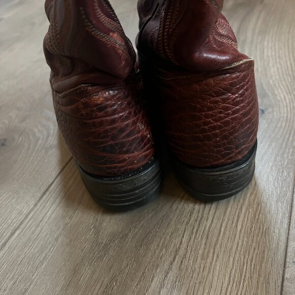 Tony Lama Cowboy Boots Brown Leather Western Made in USA Womens Size 6 - Picture 6 of 11